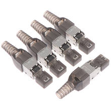 1Pc Tool-Free Shielded RJ45 Cat 7 Termination Plug Connector Modular 22-26AWG 2024 - buy cheap
