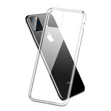 Ультратонкий силиконовый чехол для iPhone 11 Pro Max 6,5 мягкий прозрачный чехол из ТПУ для iPhone 11 6,1 XS Max XR X прозрачная задняя крышка Capa 2024 - купить недорого