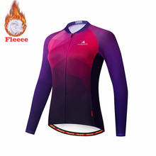 MILOTO-Camiseta De Ciclismo De Invierno para mujer, ropa térmica De lana para bicicleta, Maillot De Ciclismo De manga larga, MTB 2024 - compra barato