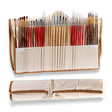 38 pcs Paint Brushes Set with Canvas Bag Case Long Wooden Handle Synthetic Hair Art Supplies for Oil Acrylic Watercolor Painting 2024 - buy cheap