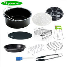 11 Piece Set Air Fryer Accessories 7 Inch Suitable For 4.5QT-5.8QT High Quality Fryer 11 sets Fit all Airfryer 2024 - buy cheap