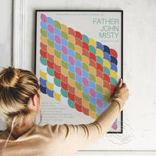 Постер с изображением отца Джона туманного, поклонники американского музыканта Джона туманного коллекционирования художественных принтов, цветной геометрический абстрактный домашний декор 2024 - купить недорого