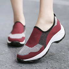 Women's shoes thick bottom sports shoes 2020 new spring and summer women's wedge casual shoes comfortable heightening shoes 2024 - buy cheap