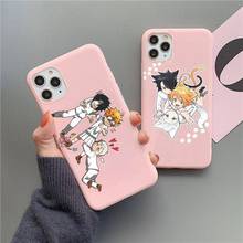 Anime The Promised Neverland Phone Case For iphone 12 11 Pro Max Mini XS 8 7 6 6S Plus X SE 2020 XR Matte Candy Pink Silicone 2024 - купить недорого