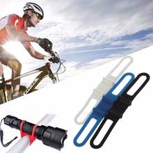 1pc/2pieces Cycling Bike Bicycle Silicone Elastic Strap Bandage Flashlight Mount Holder 2024 - buy cheap
