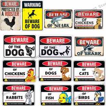 Beware of animal Metal tin sign Pub Bar Decoration Tin Sign wall art Shabby Chic Home Decor Plaque Wall Poster Vintage Decor 2024 - buy cheap