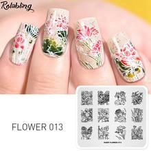 1 peça placas de estampagem de unhas flor lótus aço inoxidável imagem de beleza esmalte impressão de unha placa de estampagem estêncil de carimbo de manicure 2024 - compre barato