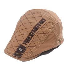 Gorro con visera bordada para hombre y mujer, boina plana con letras estampadas, Estilo Vintage, informal, de algodón, suave, Unisex, novedad de 2021 2024 - compra barato