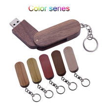 Pendrive usb rotativo de madeira com logotipo personalizado, mais de 10 peças, 4gb, 8gb, 16gb, 32gb, 64gb de memória 2024 - compre barato