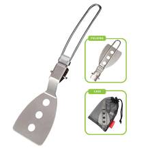 Mini espátula plegable de acero inoxidable, accesorios de cocina para comida, Camping, viaje, pesca, barbacoa al aire libre 2024 - compra barato