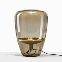Простой креативный обеденный стол в стиле пост-модерн, стеклянная настольная лампа в скандинавском стиле ретро, дизайнерская Настольная лампа для гостиной, Кабинета 2024 - купить недорого