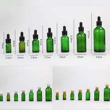 Botella de aceite esencial para mujer, recipiente con cuentagotas de vidrio verde, rellenable, vacía, Aromatherap, 10 unidades, 5 -100ml 2024 - compra barato