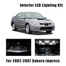 8 pçs carro branco lâmpadas led interior mapa dome kit de luz para 2002-2005 2006 2007 subaru impreza tronco carga lâmpada da placa de licença 2024 - compre barato
