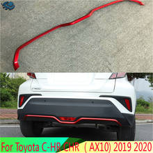 Para Toyota C-HR CHR (AX10) 2019 2020 accesorios de coche ABS cromo rojo protector de deslizamiento de parachoques trasero placa protectora 2024 - compra barato