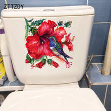 Zttzdy-adesivos clássicos para decoração de parede, 22.4x22.3cm, beija-flor, personalidade para banheiro 2024 - compre barato