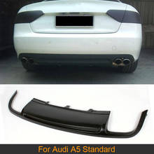 PU Matt Black Rear Bumper Lip Diffuser for Audi A5 Standard 2008-2011 Coupe Sportback 4D Not for Sline without Decoration 2024 - buy cheap