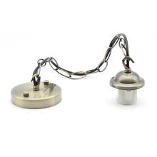 Soporte de luz colgante para lámpara de techo, base de montaje de tornillo con cadena de Rosa Vintage, E27, E26, 220V 2024 - compra barato