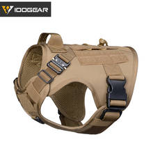 IDOGEAR Tactical Dog Vest Dog Harness w/ Handle MOLLE Padded Training Dog Tactical Plate Carrier Adjustable  3316 2024 - buy cheap