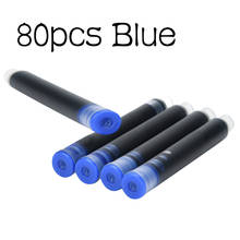 Jinhao 80pcs Fountain Pen Ink Converter Cartridge Caliber 2.6 Mm Hot Sale Pen Refills Black And Blue Office School Stationery 2024 - buy cheap