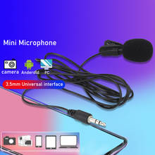 Microfone de lapela externo portátil com clipe, lapela, entrada de 3.5mm para iphone, smartphone, gravação, pc, jogos, conferência, voz 2024 - compre barato