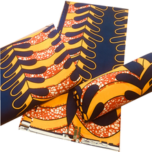 Tela con estampado africano de Ankara, tejido de cera Real de Batik, vestido de novia de África para Material de costura, 100% algodón, tejido de cera Pagne de alta calidad, 6 yardas 2024 - compra barato