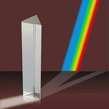 Prisma de vidro óptico triângulo de luz de espectro, brinquedo ensino de física e experimento científico, presente educativo 2024 - compre barato