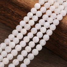 Cuentas de piedra blanca Natural para fabricación de joyería, joyería artesanal, collar, pulsera, 4-12MM 2024 - compra barato