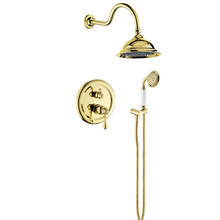 BAKALA Good Quality Chrome / Golden Finish Wall Mounted Shower Faucet for Bathroom 8" Brass Shower Head QY2201 2024 - buy cheap