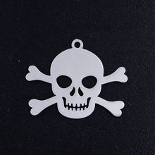 5pcs/lot Gothic Skull Stainless Steel Jewelry Pendant DIY Charms Wholesale Pendants for Necklaces Making Necklace Making Charm 2024 - buy cheap