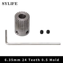 13x18mm Stainless Steel 24 Teeth 0.5 Mold Motor Metal Gear Wheel 6.35mm Hole Dia Fit for DIY Small Drilling Machine 2024 - buy cheap