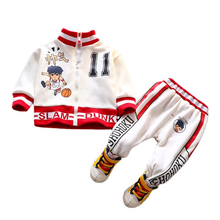 Spring Autumn Children Clothes Baby Boy Cotton Letter Jacket Pants 2Pcs/sets Infant Outfit Kid Fashion Toddler Casual Tracksuits 2024 - buy cheap