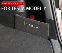 Car Trunk Side Storage Organizer Board Storage Partition Plate Sides Rear Trunk Partition Tail Box Accessories For Tesla Model Y 2024 - buy cheap