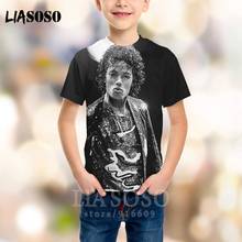 LIASOSO-Camiseta de Hip Hop para hombre y mujer, camisa con estampado 3D de Anime Pop King, Michael Jackson, ropa de calle Harajuku para niños 2024 - compra barato