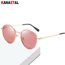Fashion Round Polarized Sunglasses Women Vintage Elegant Driving Eyewear Metal Frame Female Oculos De Sol UV400 2024 - buy cheap