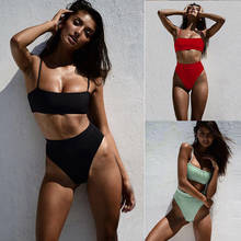 2020 Brazilian High Waist Swimsuit Swimwear tie dye Swimming Suit Thong Beachwear Women Bikini Set 2 piece Push Up Bathing Suits 2024 - buy cheap