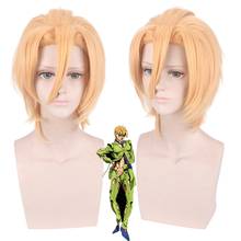 Anime JoJo Bizarre Adventure Golden Wind Pannacotta Fugo Cosplay Wig short Blond synthetic fake hair Heat Resistant Wigs 2024 - buy cheap