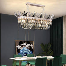 New design antler crystal chandelier luxury living room decorative lights rectangular fashion hotel lighting 2024 - buy cheap