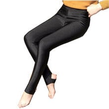 Leggings de M-XXXL grande para Mujer, mallas de terciopelo cálido con realce, brillantes, de cintura alta, color negro, para invierno 2024 - compra barato