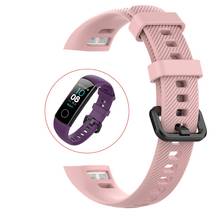 Silicone esporte banda para huawei honor band 5 4 COS-B19/19s substituição esporte pulseira de pulso cinta para honra band5 pulseira 2024 - compre barato