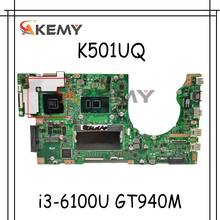 Akpadrão-placa-mãe para asus, k501uxm, k501acima, k501uq, k501ux, k501u, placa principal k501uq, i3-6100U 4, 4gb-ram, gt940m/2gb 2024 - compre barato