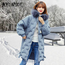 Duck Down Jacket Women Clothes 2020 Winter Coat Women Korean Fox Fur Collar Hooded Puffer Jacket Women Warm Parka 9082 YY2184 2024 - buy cheap