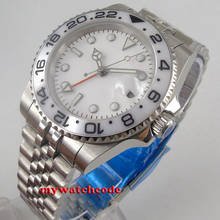 Relógio para homens, mostrador branco, 40mm, ideal para homens, vidro safira, relógio automático, base sólida 2024 - compre barato