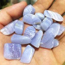 100G Natural blue chalcedony crystal tumbling crystal healing specimen gemstone mineral home desktop aquarium decoration 2024 - buy cheap