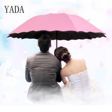 YADA Brand INS Creative Flower Umbrella Parasol UV Rainy Three Folding Umbrellas For Women Men UV Windproof Umbrellas YD200032 2024 - buy cheap