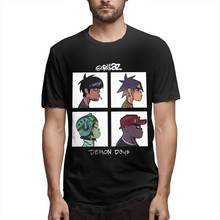 Gorillaz rock t camisa de algodão oversized crewneck personalizado manga curta camisa masculina 2024 - compre barato