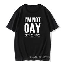 EU Não sou Gay Mas 20 é 20 Engraçado T-shirt Para O Homem do Bissexual Lésbica LGBT Orgulho Gay Humorouss Presentes Do Partido Camisa de Algodão T 2024 - compre barato