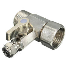 RO Feed Water Adapter 1/2" to 1/4" Ball Valve Faucet Tap Feed Reverse Osmosis Silver 2024 - buy cheap