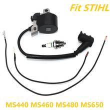 Heavy Duty Ignition Coil Module & Spark Plug for Stihl 046 064 066 MS440 MS460 MS480 MS650 MS660 Chainsaw Part 1122 400 1314 2024 - buy cheap