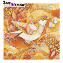 Алмазная картина Ever Moment 5D DIY Стразы Птичье дерево фиолетовая вышивка крестиком домашняя Алмазная вышивка мозаика полная ASF2047 2024 - купить недорого