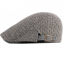 2020 New Autumn Winter Men Hats Berets British Western Style Wool Advanced Flat Ivy Cap Classic Vintage Beret Knitting Hat 2024 - buy cheap